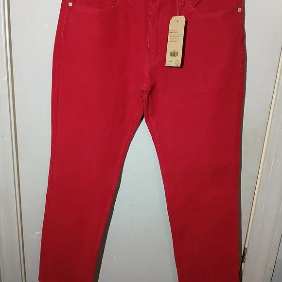 Mens Levi's 511 Red Corduroy Pants Size 34x34 - Picture 5 of 7